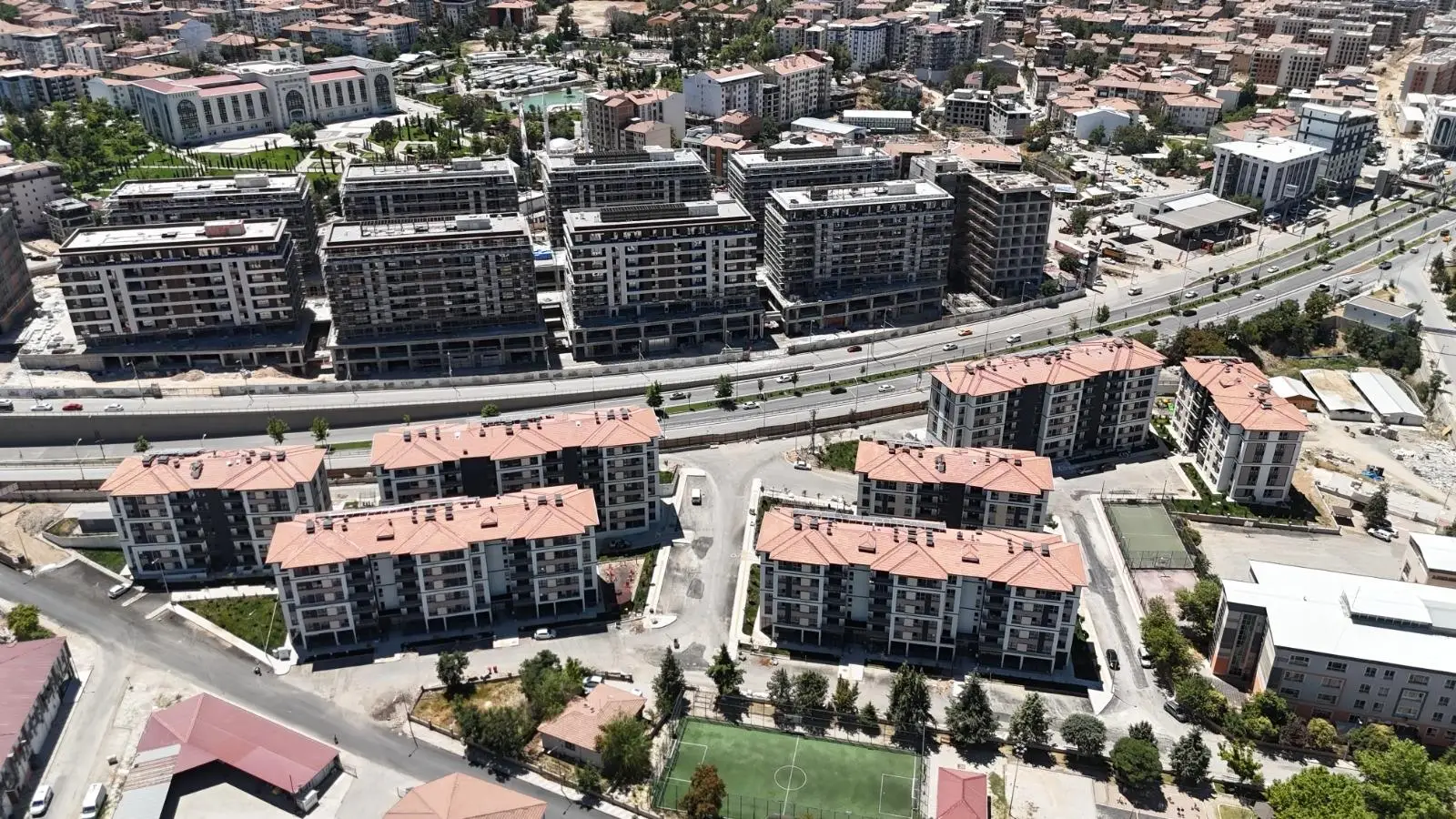 Malatya Battalgazi toplu konut projesi — havadan görünüm